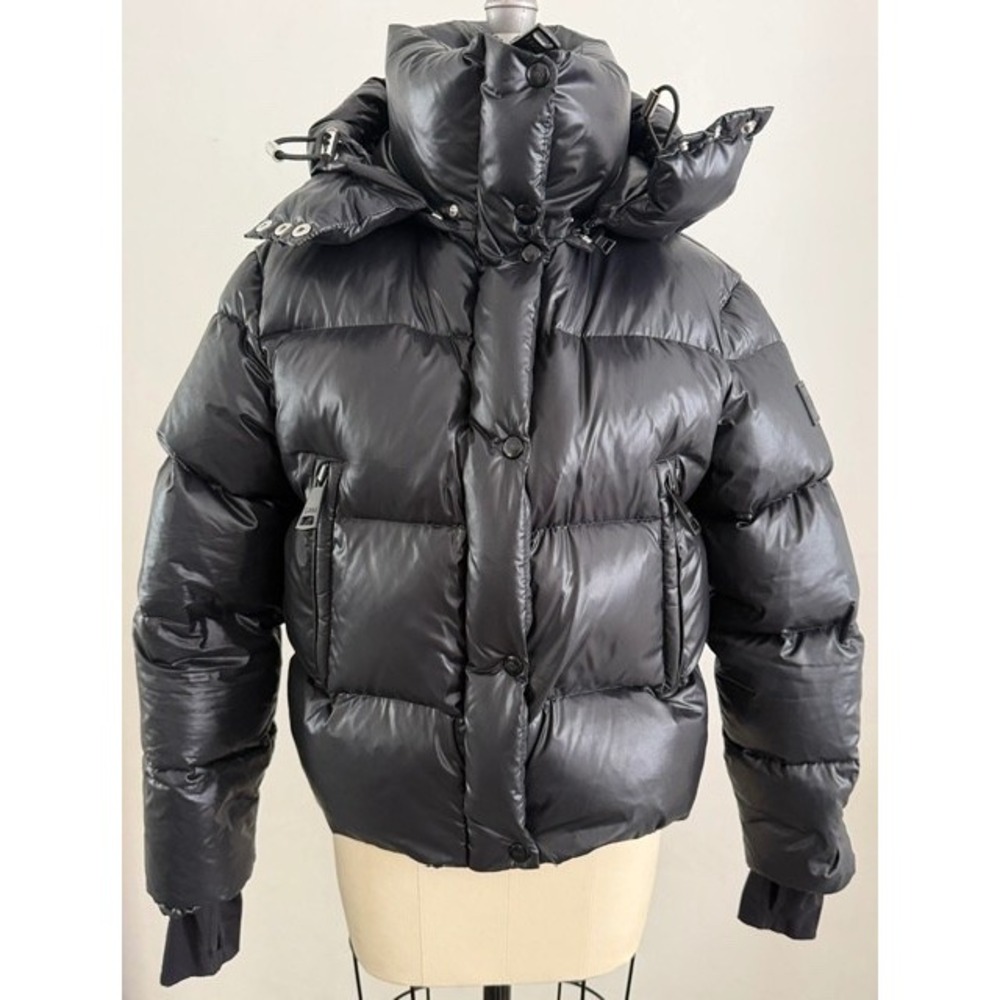 SAM New York Women's Black Puffer Bomber Jacket Size S